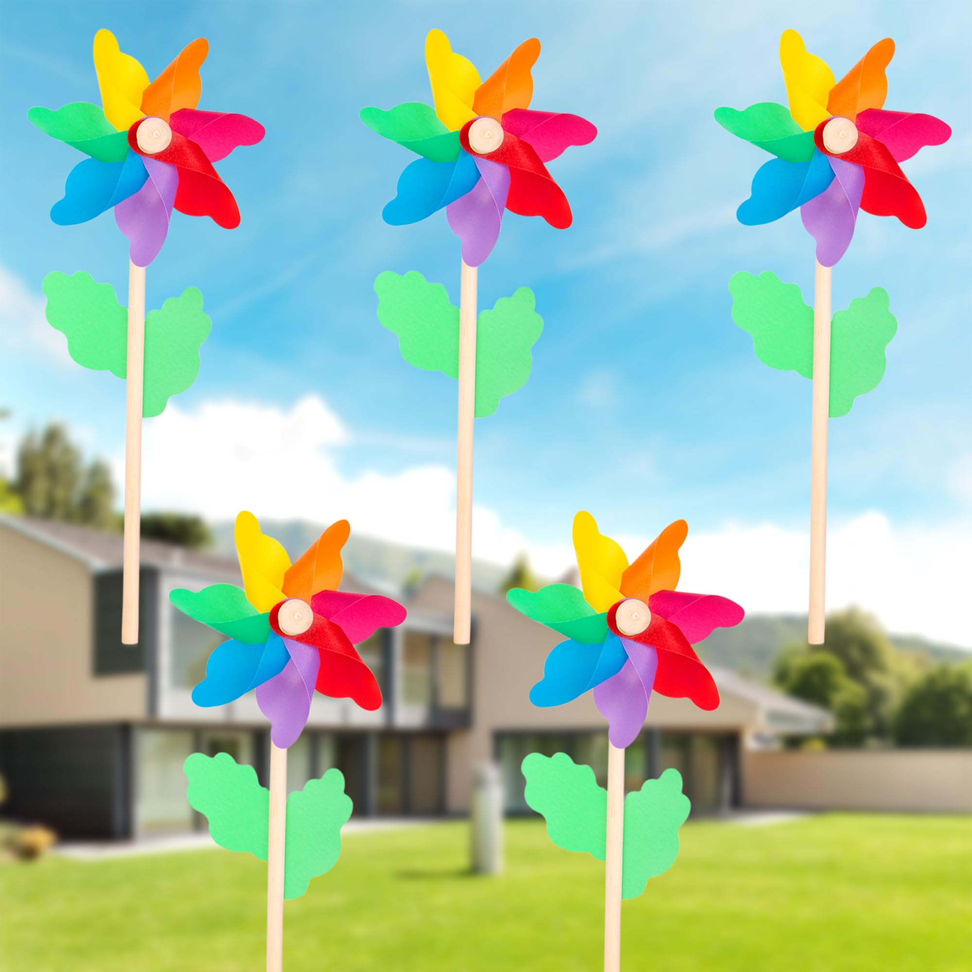 Amazon.com: 5-Piece Set Colorful Wind Spinners for Outdoor Garden